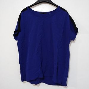 Tahari Top Short Sleeve Sapphire Blue